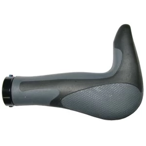 Image of Velo Attune Lock-on Comfort Bar End Grips 148mm Grey/Black