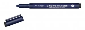 Image of Mono Fineliner Drawing Pen Black 01 (0.24mm) PK12
