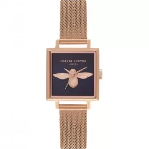 Image of Ladies Olivia Burton Square Dial 3D Bee Watch
