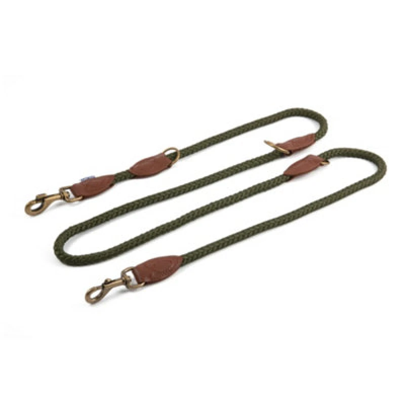 Image of Ancol Green Heritage Rope Multiway 2m x 12mm Training and Control Lead Green