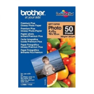 Image of Brother BP71GP50 Original 10x15cm Premium Plus Glossy Photo Paper 260g x50