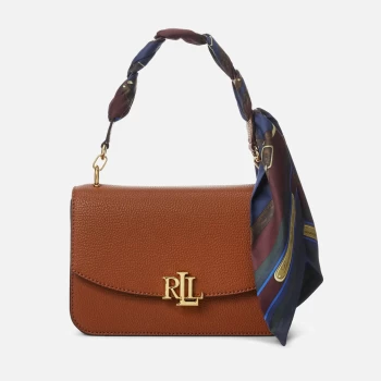 Image of Lauren Ralph Lauren Womens Madison Cross Body Bag - Tan/Bordeaux