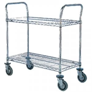 Image of Slingsby 2 Tier Chrome Trolley 457x914mm 329015
