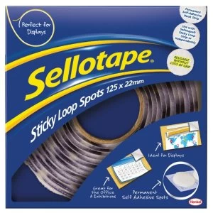 Image of Sellotape Sticky Loop 22m Spots Roll Pack of 125 Spots