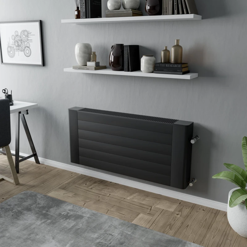 Image of Agadon Lisbon Designer LST Convector in Black Size: 600mm x 1080mm Black Unisex 600mm x 1080mm
