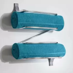 Image of Vale Designs - Bathroom Towel Rack Store Sparkle Chrome Wall Mounted 3 Tier Modern - Silver