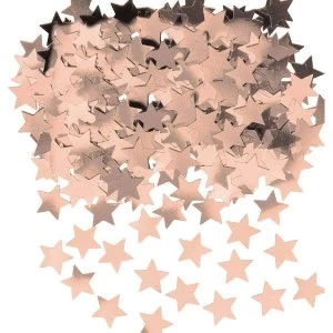 Image of Amscan Metallic Shiny Stars Confetti (Rose Gold)