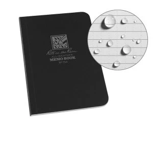 Image of Rite In The Rain Unisex Field-Flex Memo Waterproof Notepad, Black, 3½ x 5"