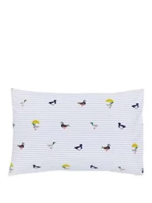 Image of Joules Ducks March 100% Cotton Percale Pillowcase Pair