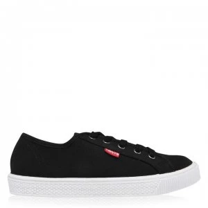 Image of Levis Malibu Canvas Trainers - Black