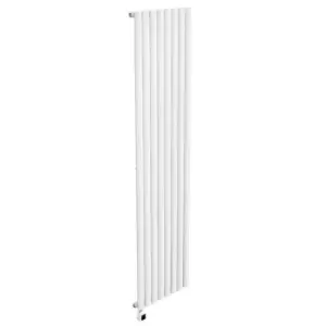 Image of White Electric Vertical Designer Radiator 2.4kW with WiFi Thermostat - H1800xW472mm - IPX4 Bathroom Safe