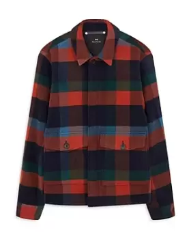 Image of Ps Paul Smith Collared Plaid Jacket