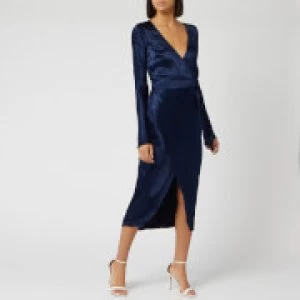Image of Bec & Bridge Womens Sylvie Wrap Midi Dress - Ink - UK 10 - Blue