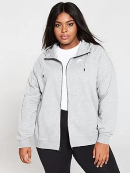 Image of Nike Sportswear Essential Fz Hoodie (Curve) - Grey Heather
