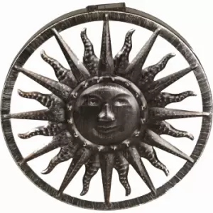Image of Luxform Solar LED Light Sun Wall Ornament Old Silver 25120