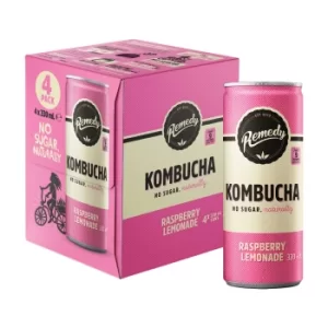 Image of Remedy Kombucha Raspberry Lemonade Multipack 4x330ml