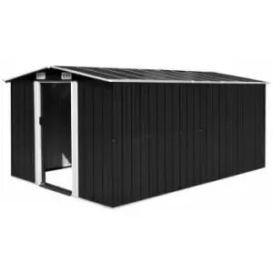 Image of Vidaxl - Garden Shed Metal 257x392x181cm Anthracite - Anthracite