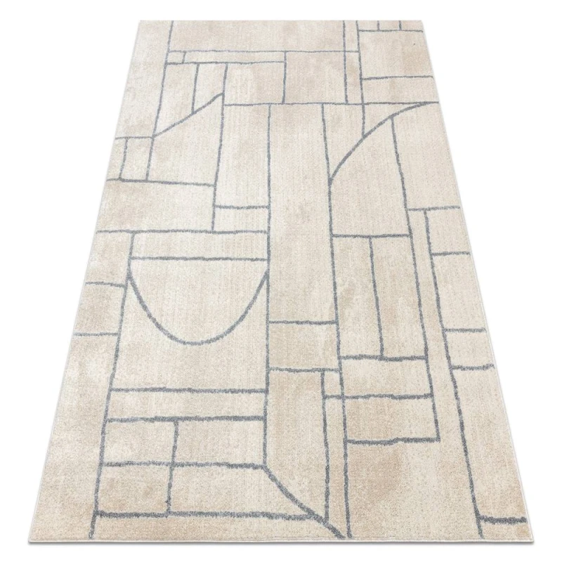 Image of RugsX Carpet Fusion 0806 Cream / Light Grey - Geometric, Modern, Abstract 200X290 Cm