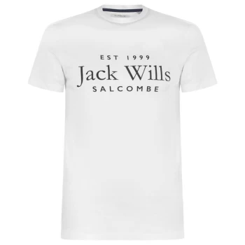 Image of Jack Wills Marcham Graphic T-Shirt - Vintage White