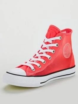 Image of Converse Chuck Taylor All Star Hi - Pink/White , Pink/White, Size 4, Women