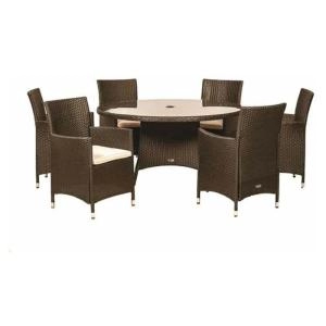 Image of Amir Royalcraft Nevada 6 Seater KD Round Dining Set - Garden & Outdoor