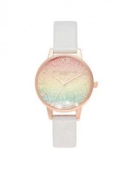 Image of Olivia Burton Rainbow Wishing Rainbow Face Strap Watch