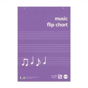 Image of RHINO Education A1 Music Flip Chart Pad 30 Leaf 5 Music Staves with