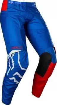 Image of FOX 180 Skew Youth Motocross Pants, white-red-blue, Size 26, white-red-blue, Size 26