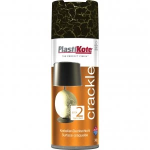 Image of Plastikote Crackle Touch Aerosol Spray Paint Black 400ml