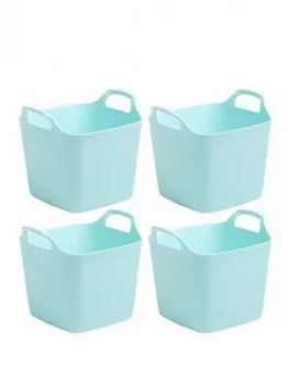 Image of Wham Set Of 4 Flexi Storage Tubs - Blue