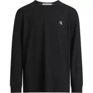 Image of Calvin Klein Jeans Monologo Ls Back Graphic Tee - Black