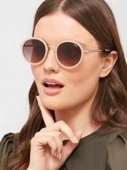 Image of Quay Australia Firefly Round Sunglasses - White