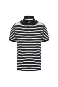 Image of Striped Jersey Polo Shirt