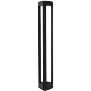Image of Netlighting Merano Hillsboro 80cm Outdoor Bollard Black Aluminium LED 9W 715Lm 3