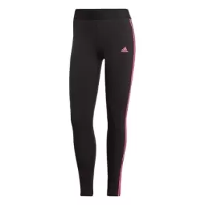 Image of adidas 3 Stripes Leggings Womens - Black / Pulse Magenta