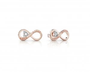 Image of Guess Rose Gold Plated Endless Love Infinity Earrings