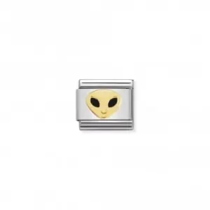 Image of Composable Classic Symbols Steel Enamel Gold Alien Link 030272/49