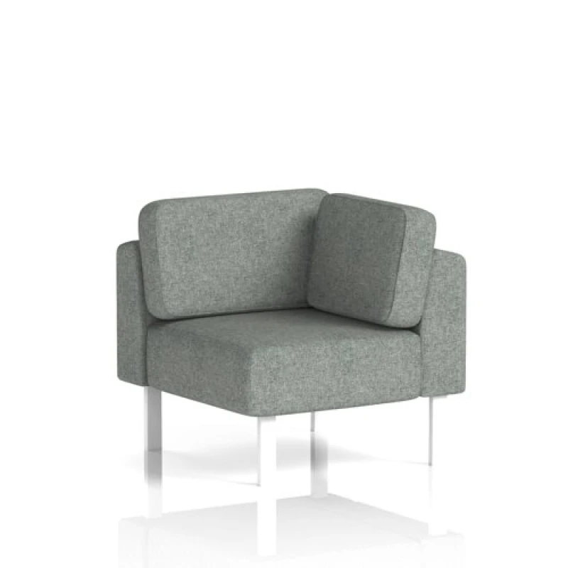Image of Brixworth Modular Seating Corner Unit with White in Rivet Fabric - Prime