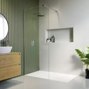 Image of 1100mm Frameless Wet Room Shower Screen - Corvus