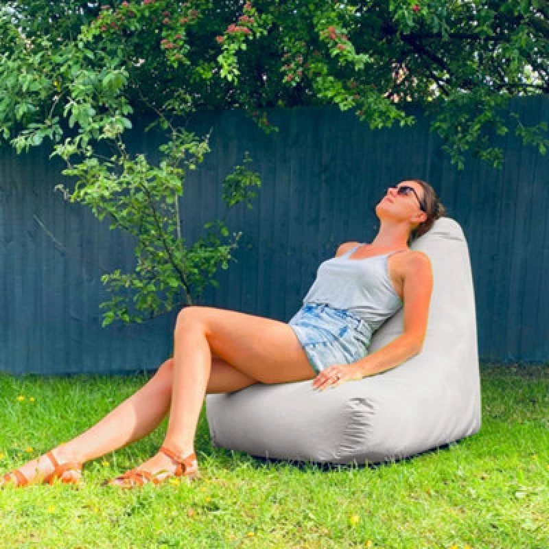 Image of rucomfy Beanbags Rucomfy Indoor Or Outdoor Adults Water Resistant Platinum Beanbag Chair