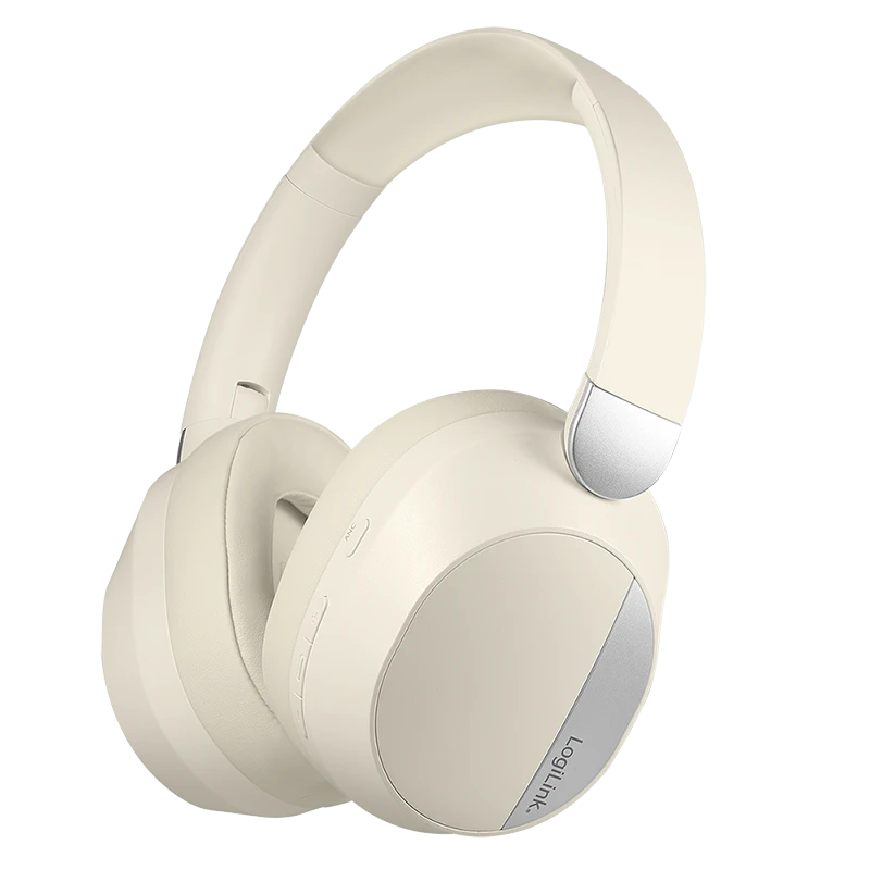 Image of LogiLink BT 6.0 Headset with ANC. cream /silver