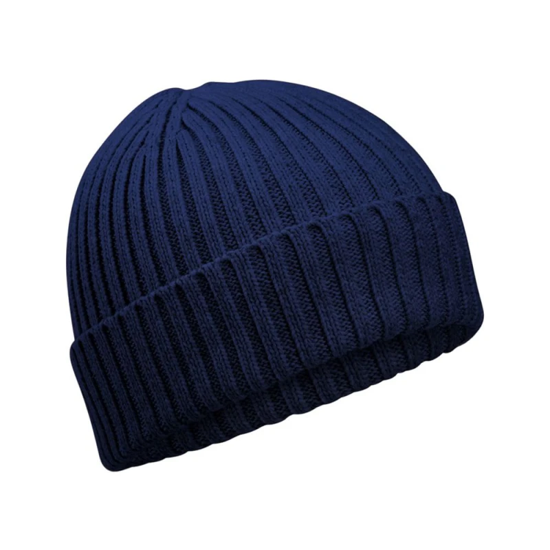 Image of Beechfield Beechfield Men Cotton Beanie in Navy Navy One Size Male 5063693917418