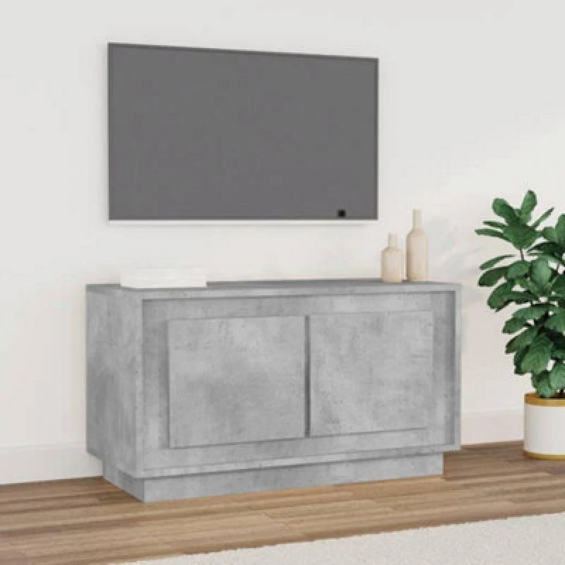 Image of vidaXL TV Cabinet Concrete Grey 80x35x45cm Engineered Wood, Grey 819856