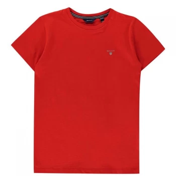 Image of Gant Logo T Shirt - Lava Red 667