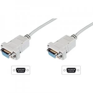 Image of Digitus Series Cable [1x D-SUB socket 9-pin - 1x D-SUB socket 9-pin] 1.80 m Beige