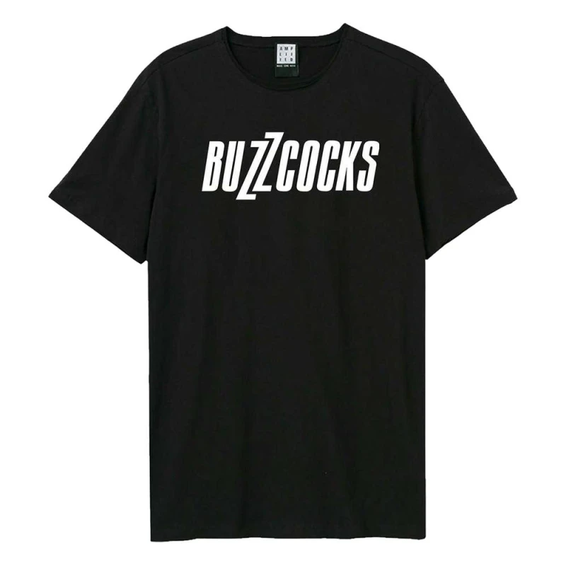 Image of Amplified Mens Buzzcocks Logo T-Shirt in Black Size: XS Black Male XS