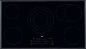 Image of AEG HRE95770FB 91cm Ceramic Hob - Black