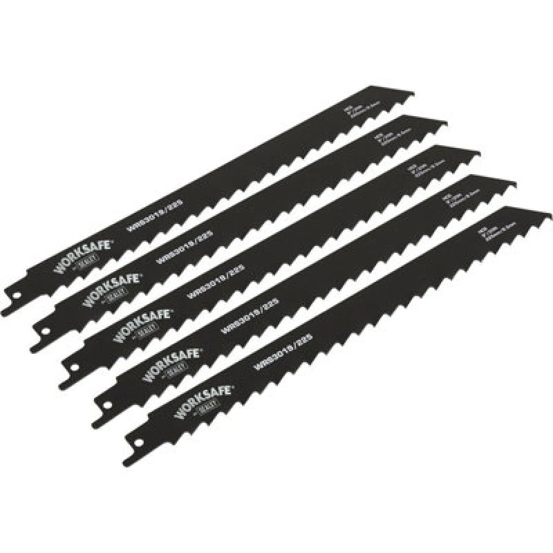 Image of Loops 5 PACK 225mm Reciprocating Saw Blade - 3 TPI - Suitable for Cutting Wood Multi