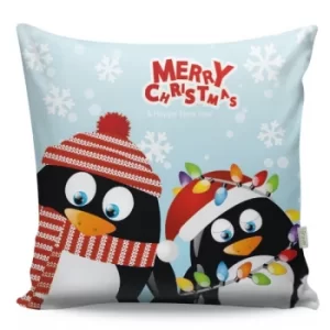 Image of A12946 Multicolor Cushion Penguin