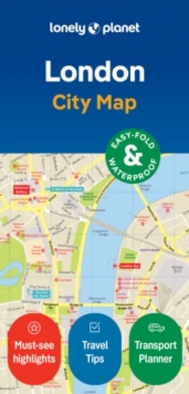 Image of Lonely Planet London City Map : Durable, Waterproof, Easy-Fold Planning Map with Attractions & Walking Tours Sheet map, folded